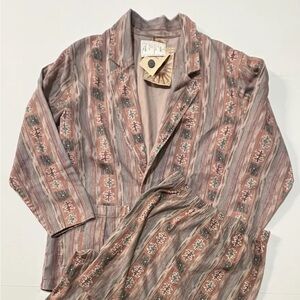 NWT Vtg Chico’s Skirt Set Jacket Blazer & Long Size 1 Large Western Cottage Core